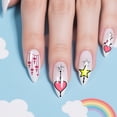 thumbnail image 5 of 154 Patterns Love Heart Nail Stamping Plates 3pcs Star Moon Nail Art Stencils Chain Decor DIY Nails Image Plates Geometric Texture Manicures Stamp, 5 of 7
