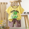 thumbnail image 4 of NOLDARES Baby Boy Shorts Set Summer Clothes Toddler Bear Embroidery Striped Short Sleeve Lapel T-shirt Shorts Outfit Blazer,18-24 M, 4 of 4
