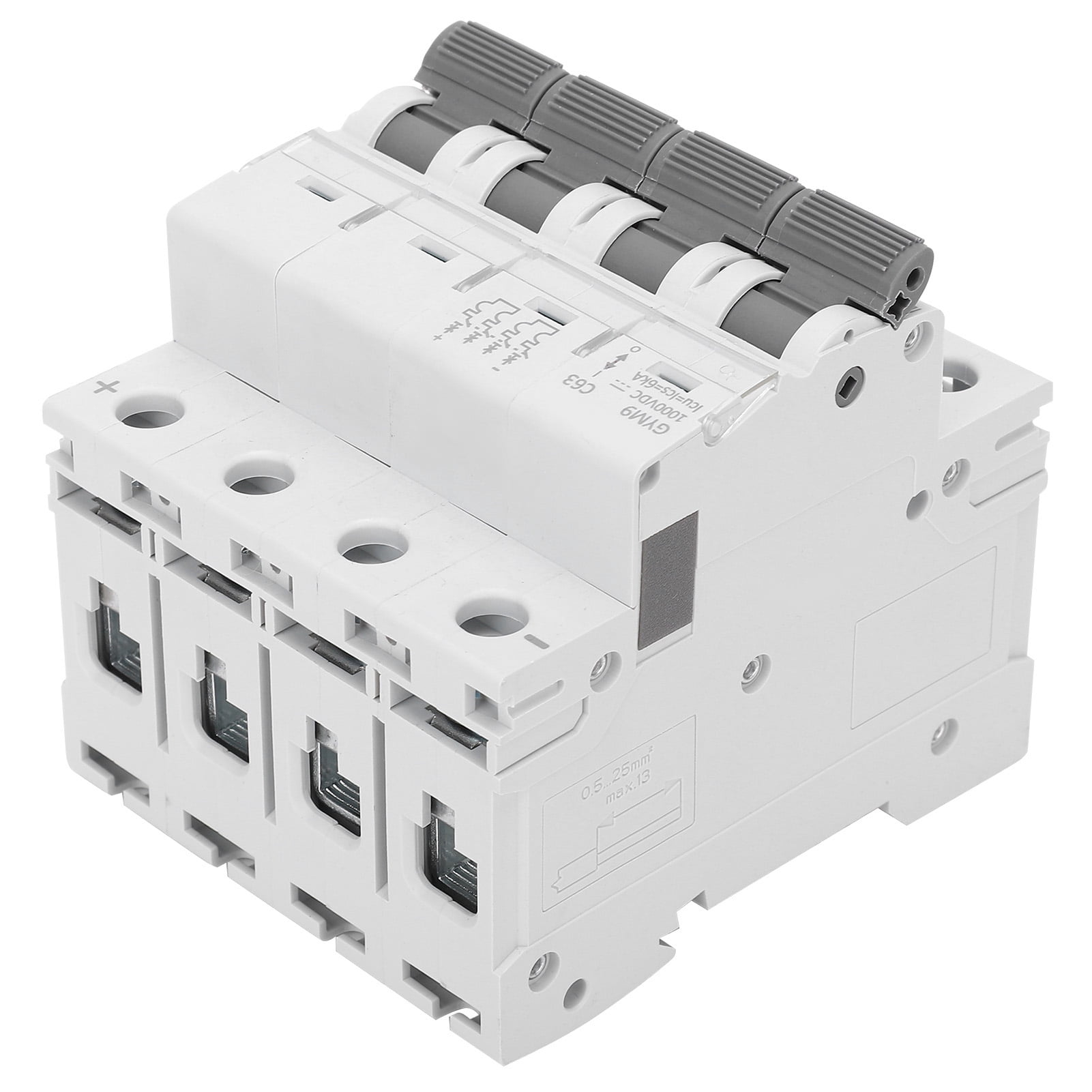 DC Circuit Breaker Mini DIN Rail Installation Protection Equipment GYM9‑C63 4P 1000V
