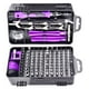 thumbnail image 2 of Riwesomey Juego de destornilladores 135 en 1 S2, puntas de destornillador, destornillador, llave de bolsillo, reparación de teléfono, portátil, Artesanía negro morado Riwesomey TO000549-02B, 2 of 6
