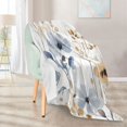 thumbnail image 5 of Qxltty Watercolor Wildflowers Soft Cozy Fluffy Blankets for Couch Sofa Chair Bed Camping Picnic Travel Lightweight Bed 50×60inch, 5 of 7
