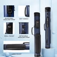 thumbnail image 2 of GSE Étui de Transport Rigide pour Queue de Billard 2x2 Deluxe, Accessoires de Billard (Ovale - Bleu/noir), 2 of 5