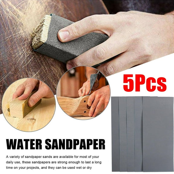 5PCS Sand Paper Variety Pack Sandpaper for Wood Metal Sanding, 2000/2500/3000/5000/7000Grit