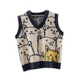thumbnail image 2 of kusrkot Pullover Knit Sweater Vest, Animal Print Pattern Fashion Top Jumpers, Sleeveless, 2 of 9