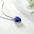 thumbnail image 6 of Juwaliy Dragonfly Necklace Heart September Birthstone Necklace Sapphire Blue 925 Sterling Silver Pendant Jewelry Women Birthday Christmas Mother's Day Gift, 6 of 10