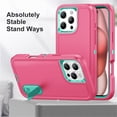 thumbnail image 3 of for iPhone 16 Pro Max Case, iPhone 16 Pro Max Phone Case with Built in Kickstand, Shockproof/Dustproof/Drop Proof Heavy Duty Military-Grade Rugged Protective Cover for iPhone 16 Pro Max,Rose Red, 3 of 9
