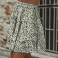thumbnail image 4 of Jupe Plissée à Volants à Fleurs pour Femmes Taille Haute Jupe Mini Évasée à Volants à Fleurs pour Filles, 4 of 7