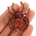 Spider Crystal Brooch Halloween Pin Clothing Lapel Jewelry