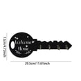 thumbnail image 3 of Key Shaped Wood Wall Rack, Welcome Home Farmhouse Entryway Organizer with 4 Hooks, Rustic Distressed Key Holder & Decorative Home Decor, 3 of 6