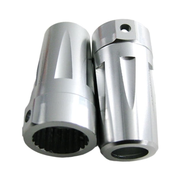 Vogacara Soporte de buje trasero de aleación de aluminio, 2 piezas, para AXIAL 1/10 ROCK RACER 90026, pieza de actualización RC AX31012 Kits de construcción modelo Plata
