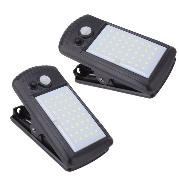 Luces con sensor de movimiento con clip para exteriores luces solares con clip batería de larga duración ahorro de energía inducción manual 2 piezas para cerca tienda de ANGGREK Otros