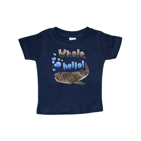 

Inktastic Whale Hello! Cute Whale Shark with Bubbles Gift Baby Boy or Baby Girl T-Shirt