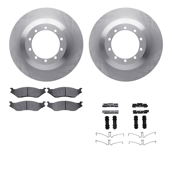 Dynamic Friction Company Rear Brake Rotors with 5000 Advanced Brake Pads includes Hardware 6512-99529