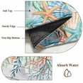 thumbnail image 6 of 3'x5' Rug for Living Room Bedroom, Summer Coastal Washable Area Rugs Non-Slip Carpet Mats, Nautical Sea Coral Shell Starfish Wood Gray Indoor Low Pile Area Rug Runner for Kitchen, Mudroom, 6 of 8