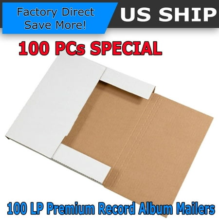 100 LP Premium Record Album Mailers Book Box Variable Depth Laser Disc Mailers