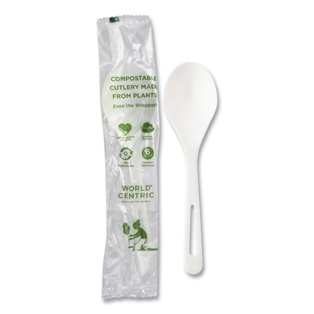 TPLA Compostable Cutlery Soup Spoon - White (750/Carton)