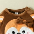 thumbnail image 4 of MHZLDYZ Clearance Outfits for Girls Toddler Boys Girls Long Sleeve Cartoon Prints Fleece T Shirt Tops Pullover Pants Outfits 7 Year Old Girl Clothes (Brown,12M), 4 of 6