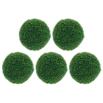 SEWCHICS 5Pcs Decorative Artificial Grass Balls for Garden Enhancement and Interior Centerpieces