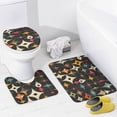 thumbnail image 4 of Mid-century Modern Style 4 Piece Decor Shower Curtains Sets Non-Slip Rugs And Toilet Mat Lid Rug Accessories Mid Century Modern Lines 1950S Waterproof Shower Curtain for Bathroom Decor Set, 4 of 8