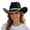 Black, variant on Ticikt Western Cowboy Hat for Women and Men Wide Brim Glitter Cowboy Cowgirl Hat with Rhinestone Fedora Hats,Color:Black