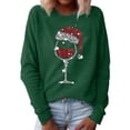 thumbnail image 1 of Chandail en Molleton de Noël Décontracté pour Femmes, Col Rond, Manches Longues, Blouse, Chandail-Over, 1 of 4