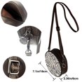thumbnail image 5 of Leather Shoulder Round Bag 7.1×2.36in Fashion Casual Crossbody Bag Shoulder Bag For Work Travel Business Shopping Date Zebra Skin Print Style Navy_4, 5 of 5