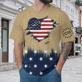 thumbnail image 2 of NIEWTR Men's Big and Tall T Shirts 250 Years American Shirt for Men American Flag T Shirt 4th of July Shirts 250 Years Birthday Tees Tops(Khaki,3XL), 2 of 5