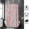 thumbnail image 4 of Coolnut Bath Shower Curtain Liners Romantic Paris On Pink 60x72in Polyester Waterproof with 12 Curtain Hooks, 4 of 6