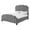Gray, variant on Posh Living Raylon Velvet Platform Bed Queen Size Black