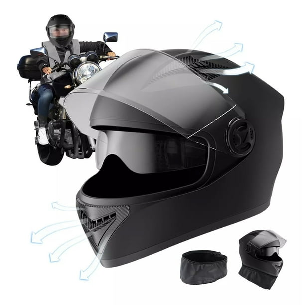 Casco Abatibles Motos Motocicleta Anti Niebla Espejo Doble Walmart en linea
