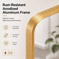 thumbnail image 5 of Niveal Wall Mirror for Bathroom,48" x 36" Brushed Gold Bathroom Mirror,Anodized Aluminum Frame with Rounded Corner, Rectangle Wall Mounted Mirror Decorative for Bathroom, 5 of 12