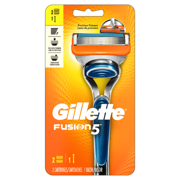 Gillette Fusion5 Men's Razor, Handle & 2 Blade (Best Razor To Shave Pubic Area Male)