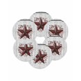 thumbnail image 7 of 13 Inch Round Placemats Set of 6, Texas Star Retro Non Slip Heat Insulation PP Table Mats, Vintage Red Wooden Berry Washable Place Mats for Kitchen Dining Party Table Decor, 7 of 7