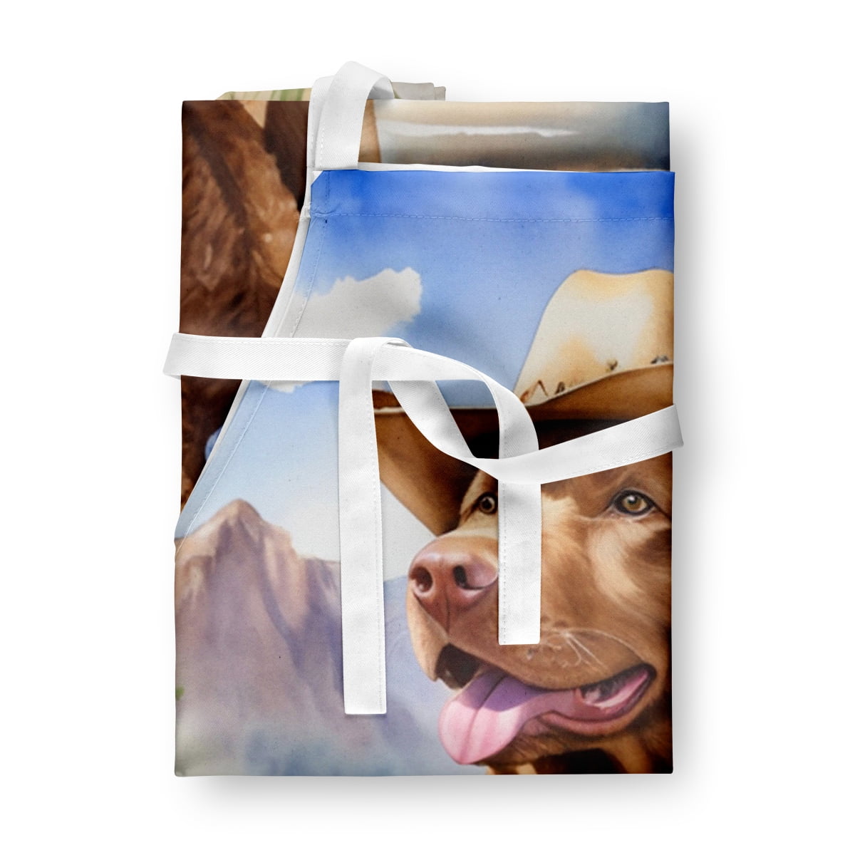 Chesapeake Bay Retriever Cowboy Welcome Apron 27 in x 30 in