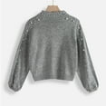 thumbnail image 2 of Vedolay Womens Tops Womens Fall Pullover Sweaters Casual Crew Neck Long Sleeve Lightweight Tops,Gray One Size, 2 of 5