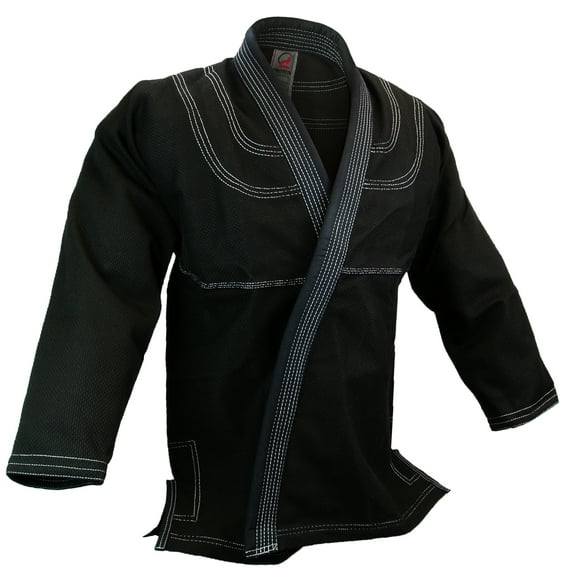 BJJ Jiu Jitsu Gi Jacket Top Only, 100% cotton Preshrunk, Single weave Black Top