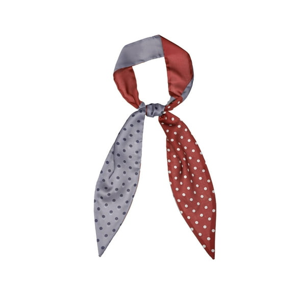 INSPIRE CHIC Women's Chic Polka Dots Neckerchief Skinny Scarves Hair Band Ribbon Red Small Dot