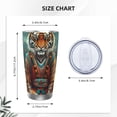 thumbnail image 4 of KLL Pond Meditating Tiger Print 40oz Stainless Steel Insulated Car Cup with Spillproof Lid - Keep Your Drink Hot or Cold on the Go-Straw Three-piece Set, 4 of 8