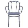 thumbnail image 3 of Luxury Commercial Living 33.5" Gray Stackable Patio XL Dining Armchair, 3 of 8