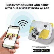 myFirst Camera Insta Wi - Kids Digital Camera Instant Print, Label Maker, 12MP, 1080P Video, Selfie Lens, Memory Card, Lanyard, for Kids 3-12 (Yellow)