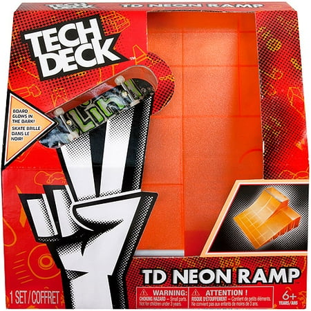 Tech Deck Neon Big Double Bank Ramp and Glow in the Dark BLIND Board