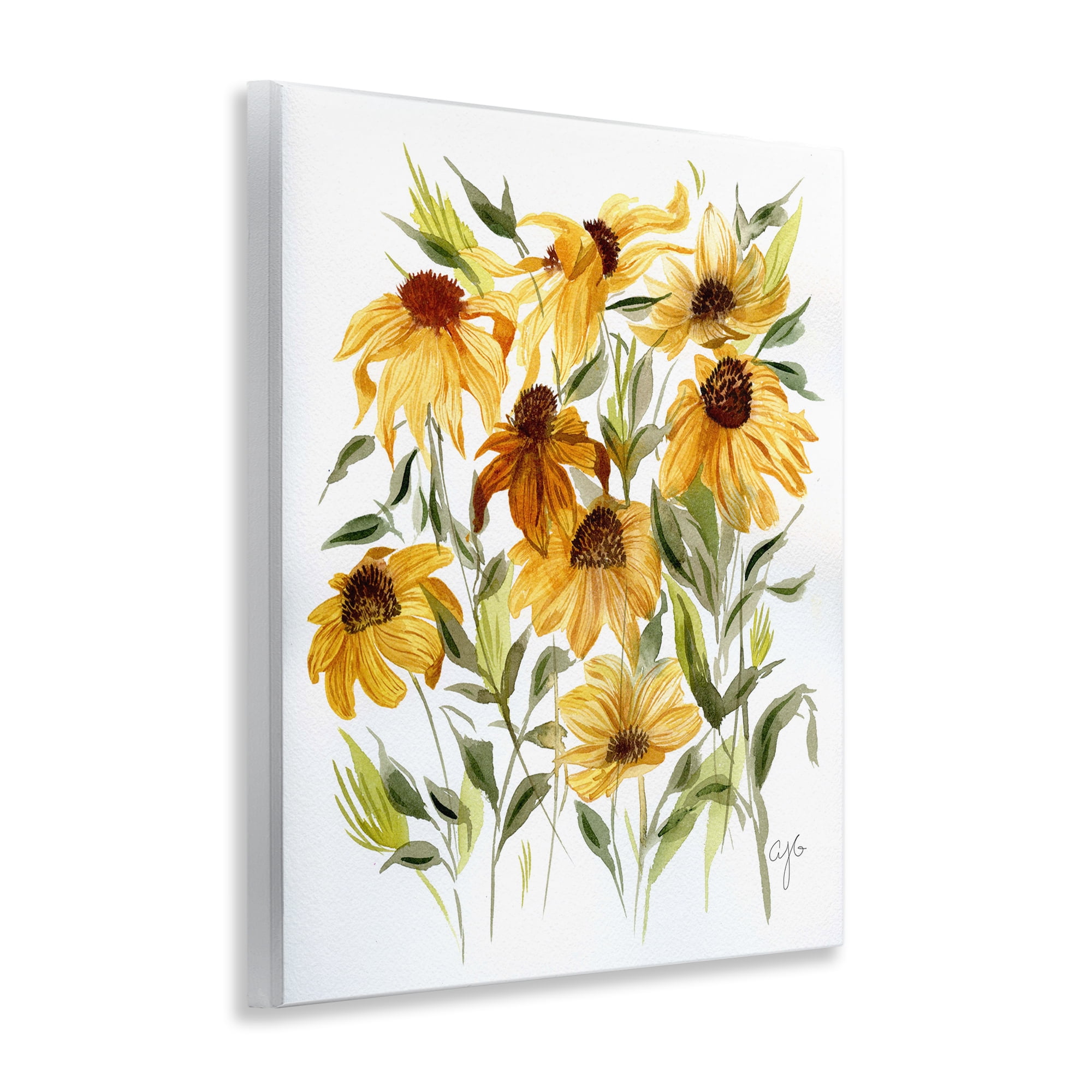 Stupell Industries Wild Rudbeckia Flowers Botanical & Floral Painting Unframed Art Print Wall Art, 11 x 14