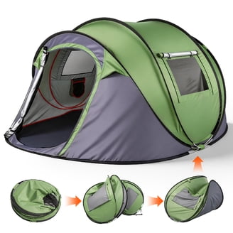 Coleman 4-Person Pop-Up Camping Tent, Green, Lightweight With