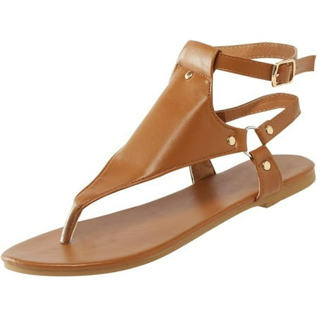 women shoes K2 Flip Ladies Flat Open Toe Sandals Beach Buckle Flip-Flops Brown 41