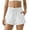 White, variant on Kaemgyyd Workout Shorts Women Summer Casual Cute Ruffle Hem Shorts High Waist Drawstring Shorts with Pockets for Running Gym Clothes
