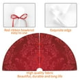 thumbnail image 3 of KLL 30" Christmas Tree Skirt Vintage Burgundy Xmas Tree Skirts Mat for New Year Xmas Holiday Party Indoor Outdoor Home Decoration, 3 of 5