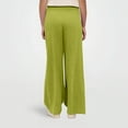 thumbnail image 4 of Lumtrix Women Linen Palazzo Pants Summer Boho Wide Leg Smocked High Waist Casual Lounge Pants 2026 Beach Travel Vacation Clothes Fluorescent Green XL, 4 of 6