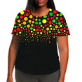 thumbnail image 2 of T-shirts Décontractés pour Femmes à Imprimé, Manches Courtes, Coupe Ample, Grande Taille, Tunique à Col Rond, 2 of 7