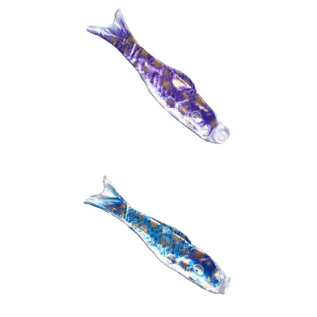 Bandera Koinobori 2 uds Sunnimix Koi Fish Azul Morado