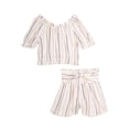 thumbnail image 2 of Wonder Nation Girls Short Sleeve Smocked Top & Short Outfit Set, Sizes 4-18 & Plus, 2 of 7